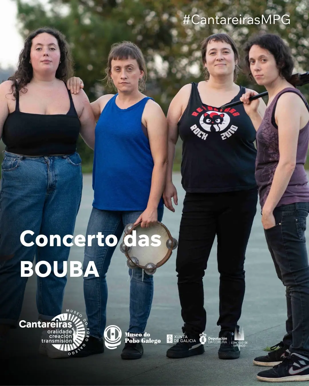 Cartel: Concerto das Bouba, Museo do Pobo Galego, sábado, 14 de xuño de 2025